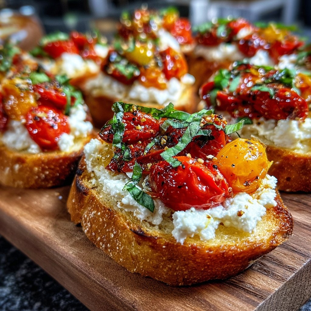 Super Bowl Party Food Loaded Veggie Crostini