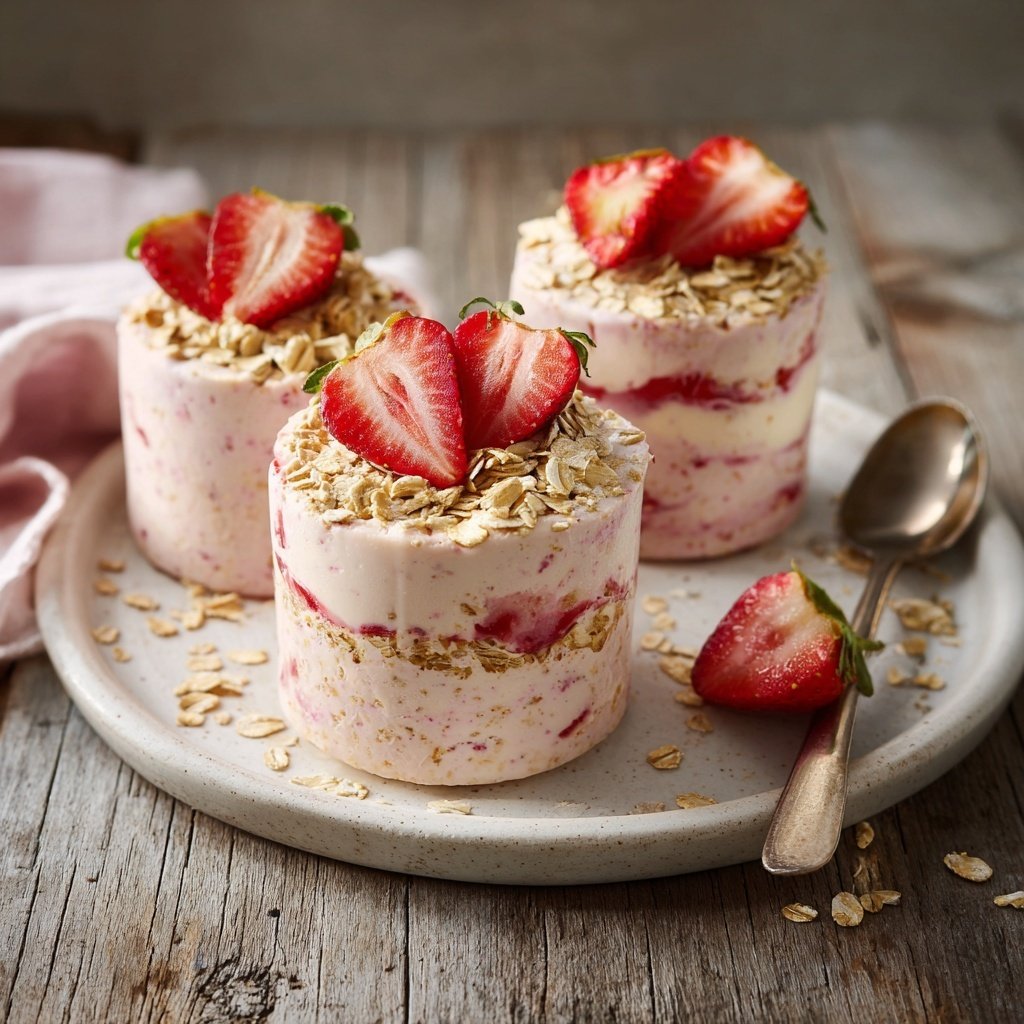 Strawberry Oat Yogurt Breakfast Cups