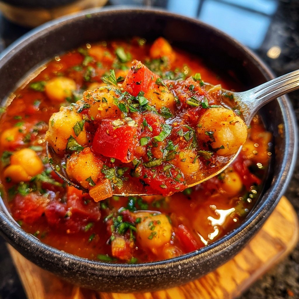 Healthy Dinner Tomato Chickpea Stew