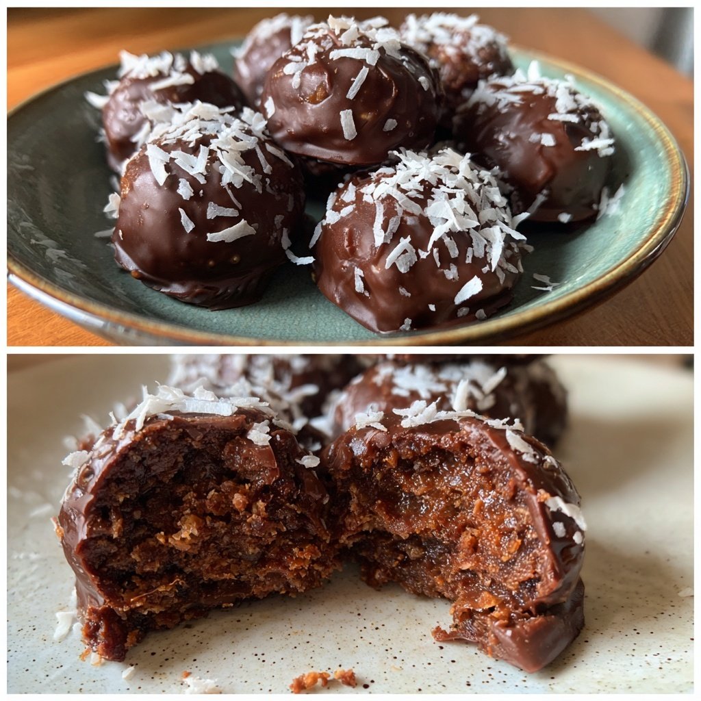 Chocolate Coconut Date Bites