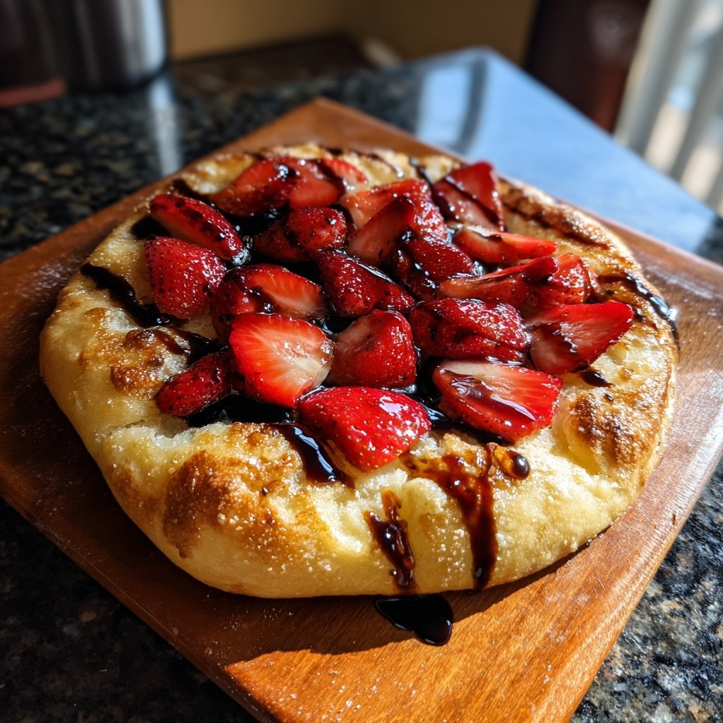 Flatbread with Strawberries and Balsamic