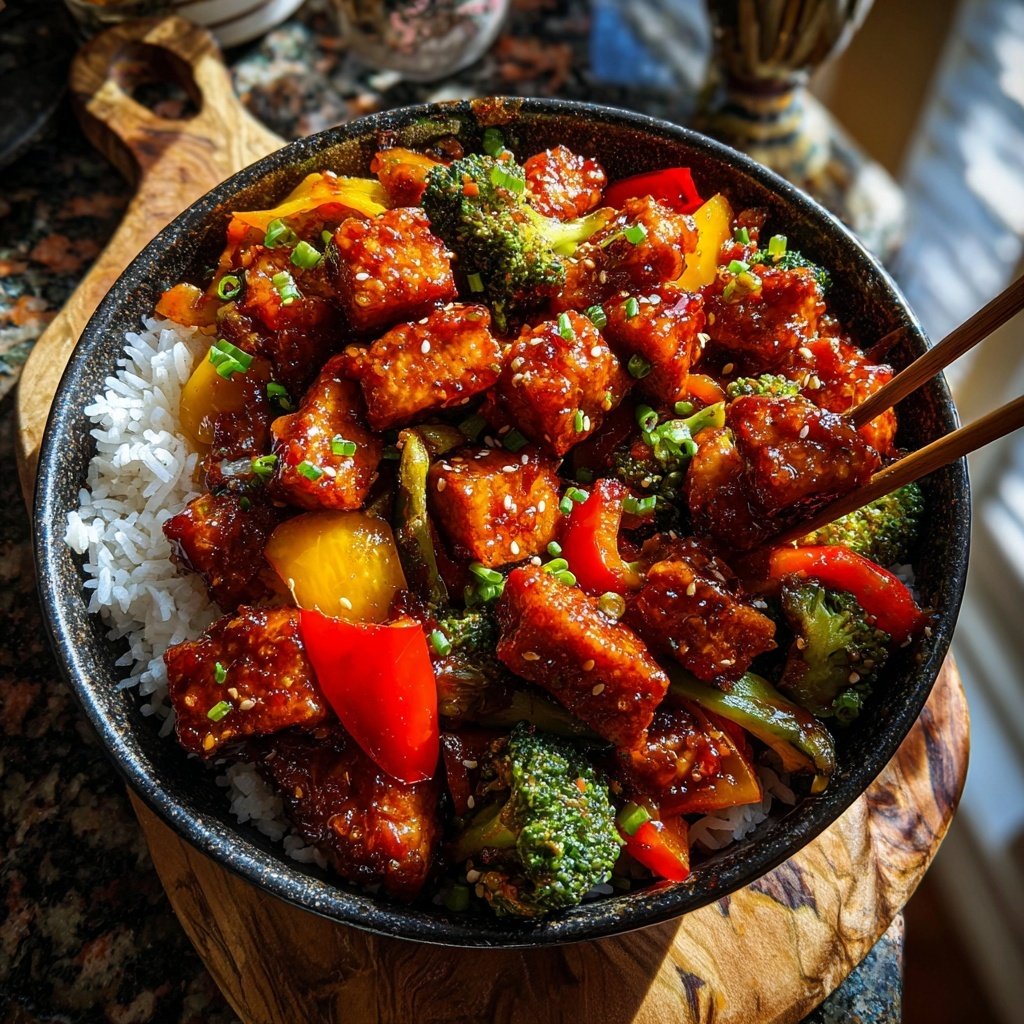 Honey Garlic Tofu Stir Fry