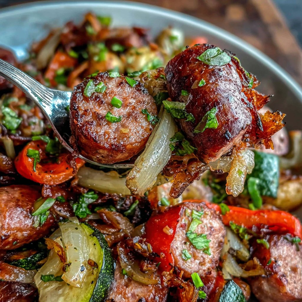 One Pan Sausage And Veggie Dinner