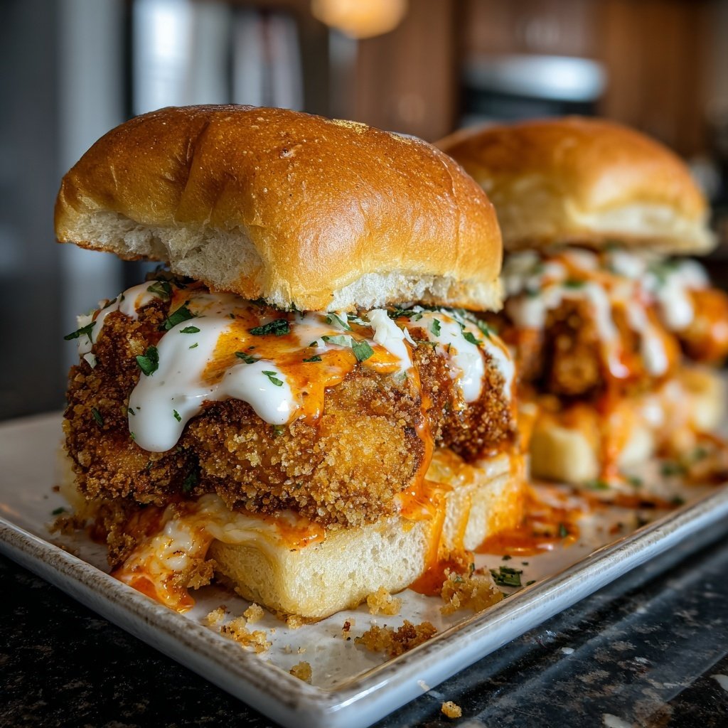 Crispy Buffalo Cauliflower Sliders