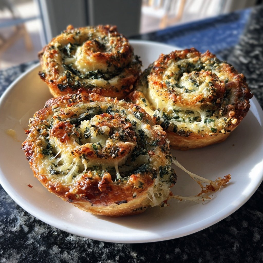 Super Bowl Appetizer Baked Spinach Pinwheels