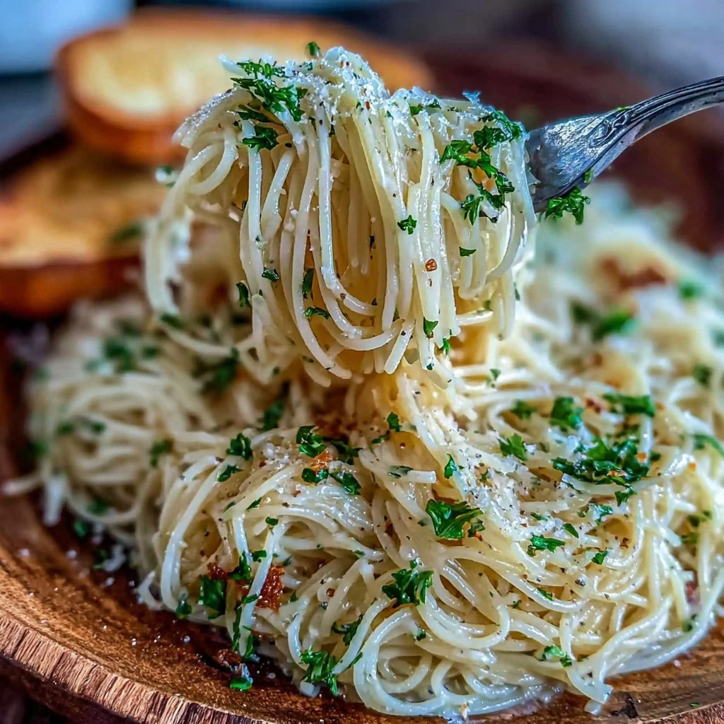 Angel Hair Pasta With Garlic And Olive Oil