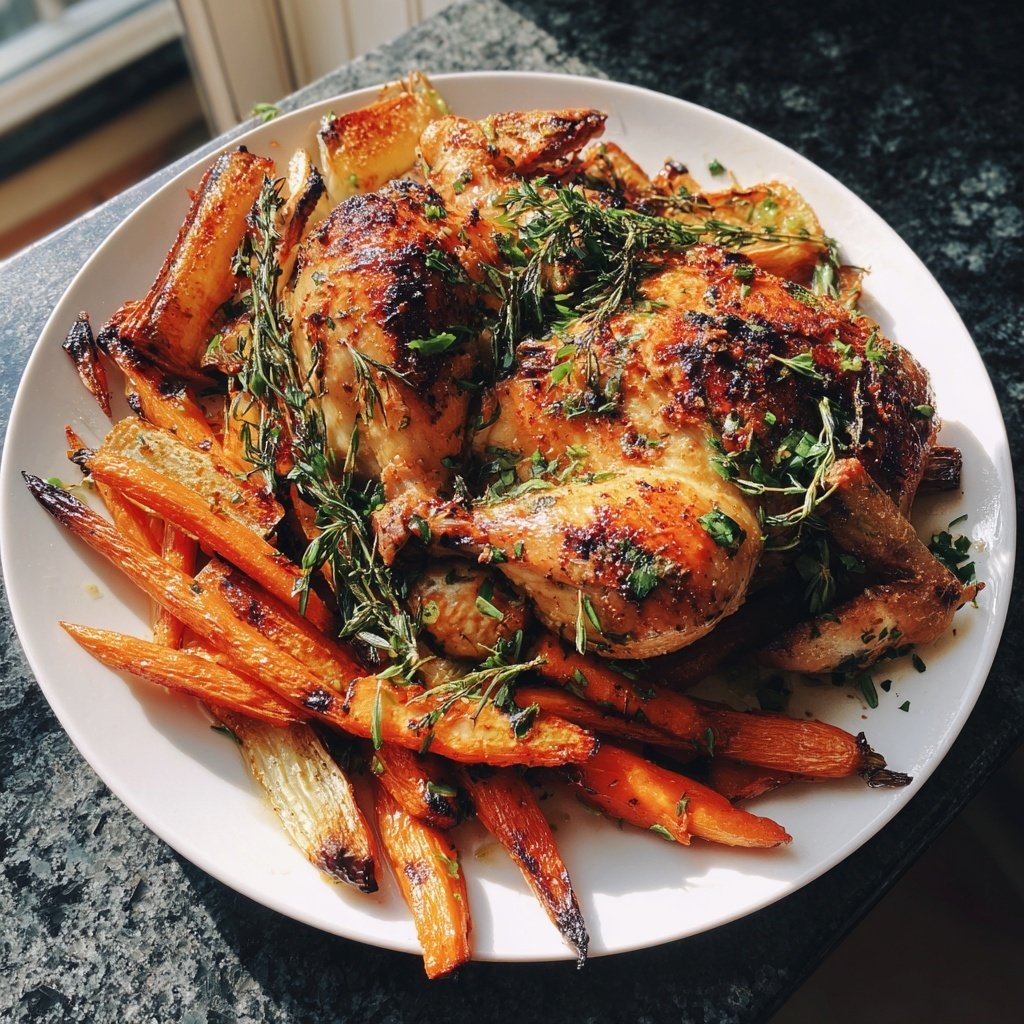 Healthy Chicken With Roasted Carrots