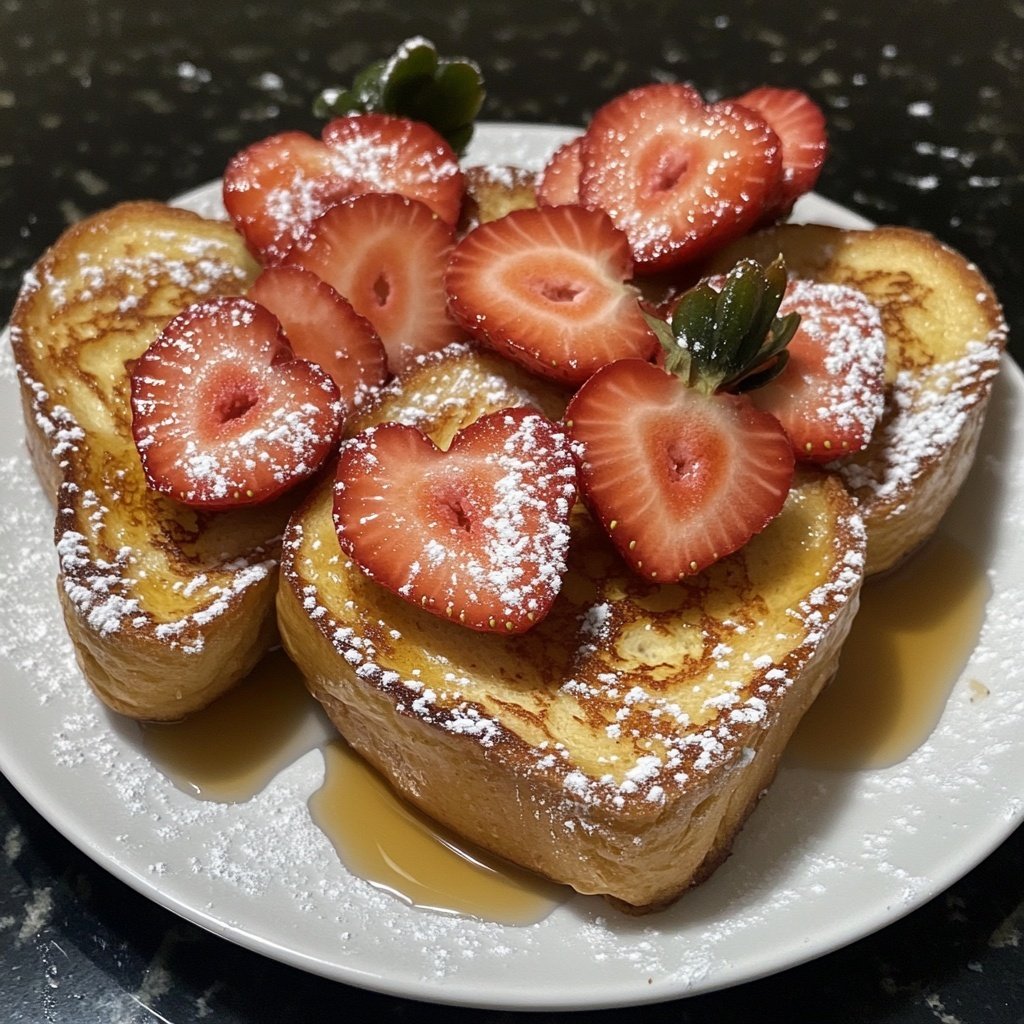Valentine Breakfast Strawberry French Toast