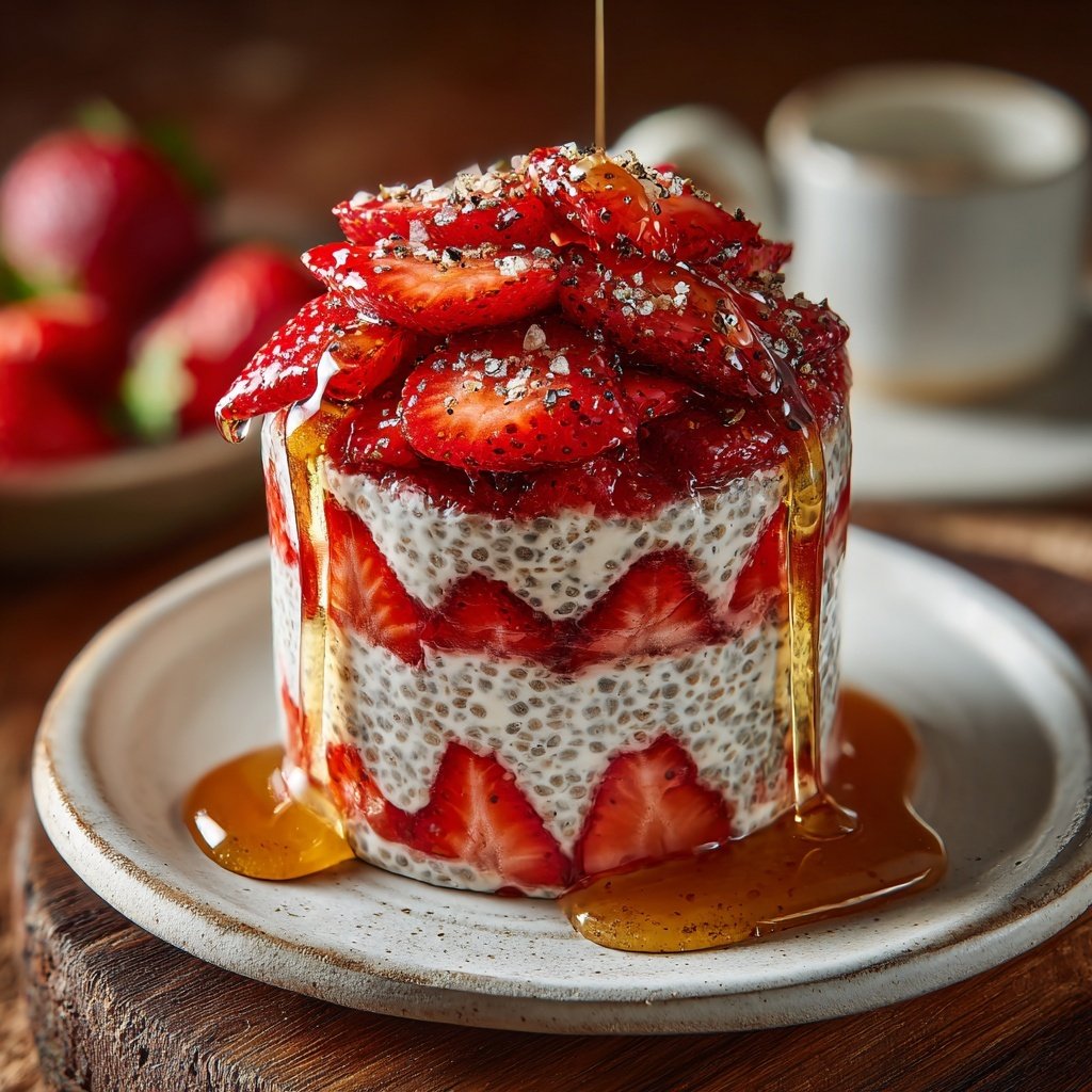 Strawberry Coconut Chia Pudding