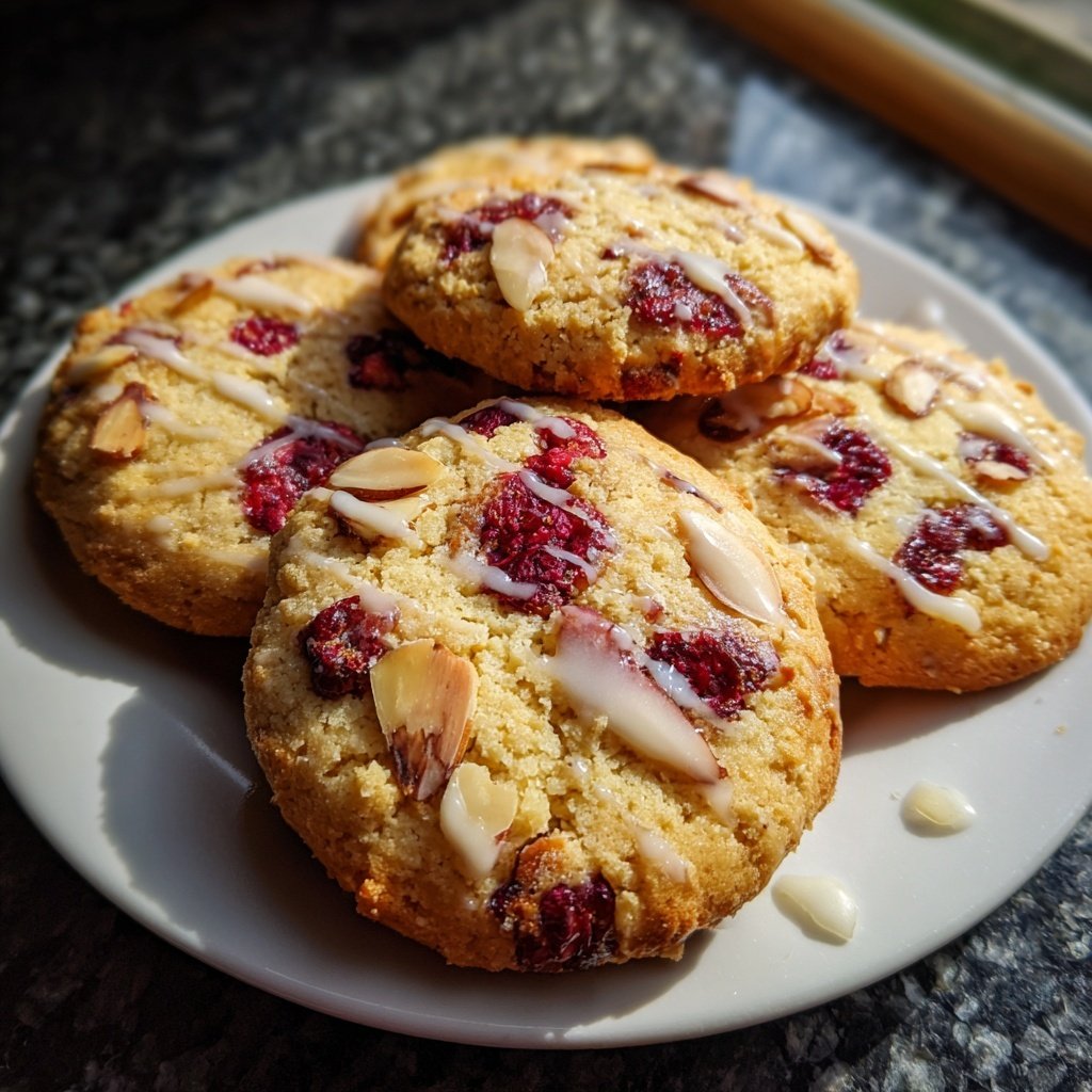 Valentines Treats Raspberry Almond Cookies
