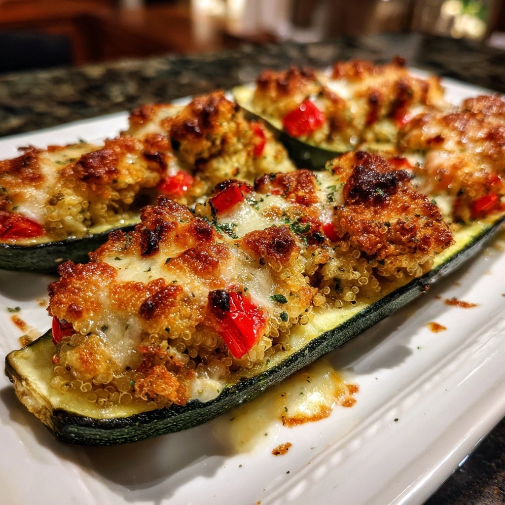 Baked Zucchini Veggie Boats