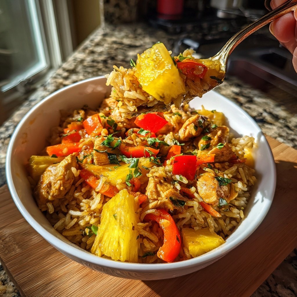 Sweet Pineapple Chicken Rice Bowl